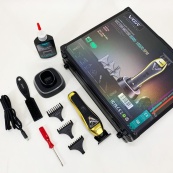 Тример VGR V-994, акумуляторний, мотор MAGLEV VECTOR 3.0, 3 насадки, зарядна станція, кейс. Зображення №7