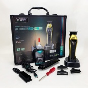 Тример VGR V-994, акумуляторний, мотор MAGLEV VECTOR 3.0, 3 насадки, зарядна станція, кейс. Зображення №16