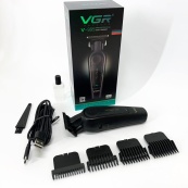 Акумуляторна машинка для стрижки VGR V-995 + 4 насадки, 2000 мАг, USB. Зображення №5