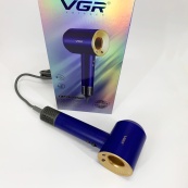 Фен профессиональный VGR V-445 BLUE, 3 уровня обдува, 4 уровня температуры, 1600 Вт. Изображение №6