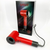 Фен професійний VGR V-445 RED, 3 рівні обдування, 4 рівні температури, 1600 Вт. Зображення №5