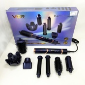 Фен-стайлер для волос 7в1 VGR V-477 DARK Blue Professional 1400 Вт 7 насадок. Изображение №7
