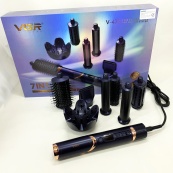 Фен-стайлер для волос 7в1 VGR V-477 DARK Blue Professional 1400 Вт 7 насадок. Изображение №12