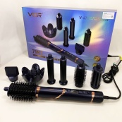 Фен-стайлер для волос 7в1 VGR V-477 DARK Blue Professional 1400 Вт 7 насадок. Изображение №14