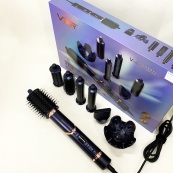Фен-стайлер для волос 7в1 VGR V-477 DARK Blue Professional 1400 Вт 7 насадок. Изображение №16