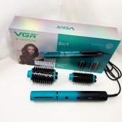 Электрическая фен-щетка VGR V-489 стайлер для укладки волос 1300 Вт. Цвет: синий. Изображение №4