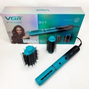 Электрическая фен-щетка VGR V-489 стайлер для укладки волос 1300 Вт. Цвет: синий. Изображение №8