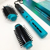 Электрическая фен-щетка VGR V-489 стайлер для укладки волос 1300 Вт. Цвет: синий. Изображение №14