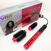 Електрична фен-щітка VGR V-489 стайлер для укладання волосся 1300 Вт. Колір: червоний. Зображення №15
