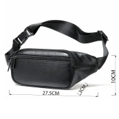 Шкіряна бананка чорна міні – чоловіча та жіноча сумка з натуральної італійської шкіри. Зображення №2 Шкіряна бананка чорна міні – чоловіча та жіноча сумка з натуральної італійської шкіри. Зображення №2