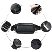 Шкіряна бананка чорна міні – чоловіча та жіноча сумка з натуральної італійської шкіри. Зображення №7 Шкіряна бананка чорна міні – чоловіча та жіноча сумка з натуральної італійської шкіри. Зображення №7