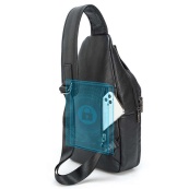 Преміальна чоловіча шкіряна сумка з натуральної італійської шкіри, чорна. Зображення №7