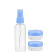 Дорожній набір туалетного приладдя - пляшечка-спрей і баночки (1620), Синій. Зображення №2