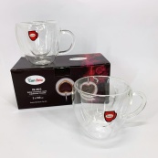 Набор чашек сердце Con Brio CB-8923-2 230 мл, 2 шт, Кружки стеклянные с двойным дном, Чашки для еспресо. Изображение №2 Набор чашек сердце Con Brio CB-8923-2 230 мл, 2 шт, Кружки стеклянные с двойным дном, Чашки для еспресо. Изображение №2