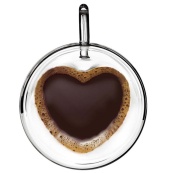 Набор чашек сердце Con Brio CB-8923-2 230 мл, 2 шт, Кружки стеклянные с двойным дном, Чашки для еспресо. Изображение №5 Набор чашек сердце Con Brio CB-8923-2 230 мл, 2 шт, Кружки стеклянные с двойным дном, Чашки для еспресо. Изображение №5