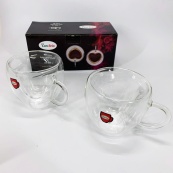 Набор чашек сердце Con Brio CB-8923-2 230 мл, 2 шт, Кружки стеклянные с двойным дном, Чашки для еспресо. Изображение №11 Набор чашек сердце Con Brio CB-8923-2 230 мл, 2 шт, Кружки стеклянные с двойным дном, Чашки для еспресо. Изображение №11