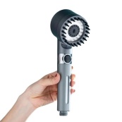 Насадка для душа массажная лейка 4в1 с массажными силиконовыми шипами водосберегающая душевая лейка. Изображение №6