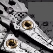 Інструмент для зняття ізоляції 16 в 1, стискання клем, зачистки проводів Мультитул стрипер. Зображення №7