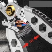 Інструмент для зняття ізоляції 16 в 1, стискання клем, зачистки проводів Мультитул стрипер. Зображення №9