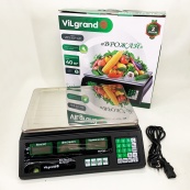 Ваги торговельні ViLgrand VES-6V-40 40 кг з калькулятором та акумулятором. Зображення №2