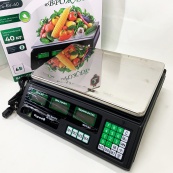 Ваги торговельні ViLgrand VES-6V-40 40 кг з калькулятором та акумулятором. Зображення №4