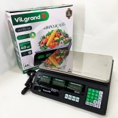 Ваги торговельні ViLgrand VES-6V-40 40 кг з калькулятором та акумулятором. Зображення №5