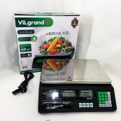 Ваги торговельні ViLgrand VES-6V-40 40 кг з калькулятором та акумулятором. Зображення №6
