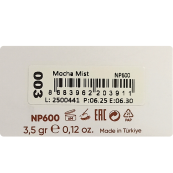 Гель для брів кольоровий Neverti NP600, 3,5 г, 003 mocha mist Коричневий. Изображение №3