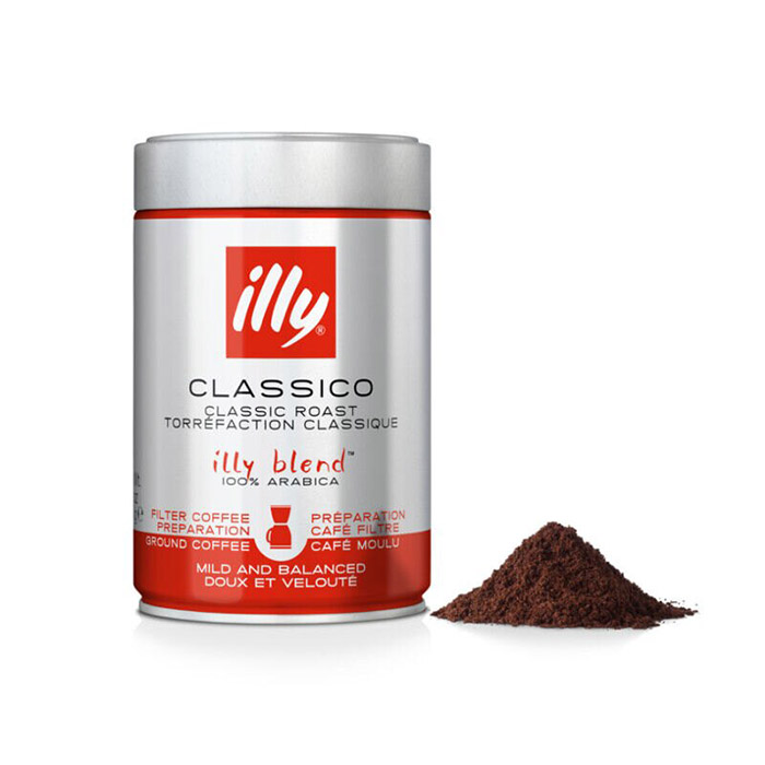 Кава мелена Illy Classico Filter Preparation Ground Coffee 250 Грам Кава мелена Illy Classico Filter Preparation Ground Coffee 250 Грам