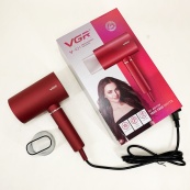 Професійний фен для волосся VGR V-431 потужністю 1600-1800 Вт із режимом холодного повітря. Колір: червоний. Зображення №15