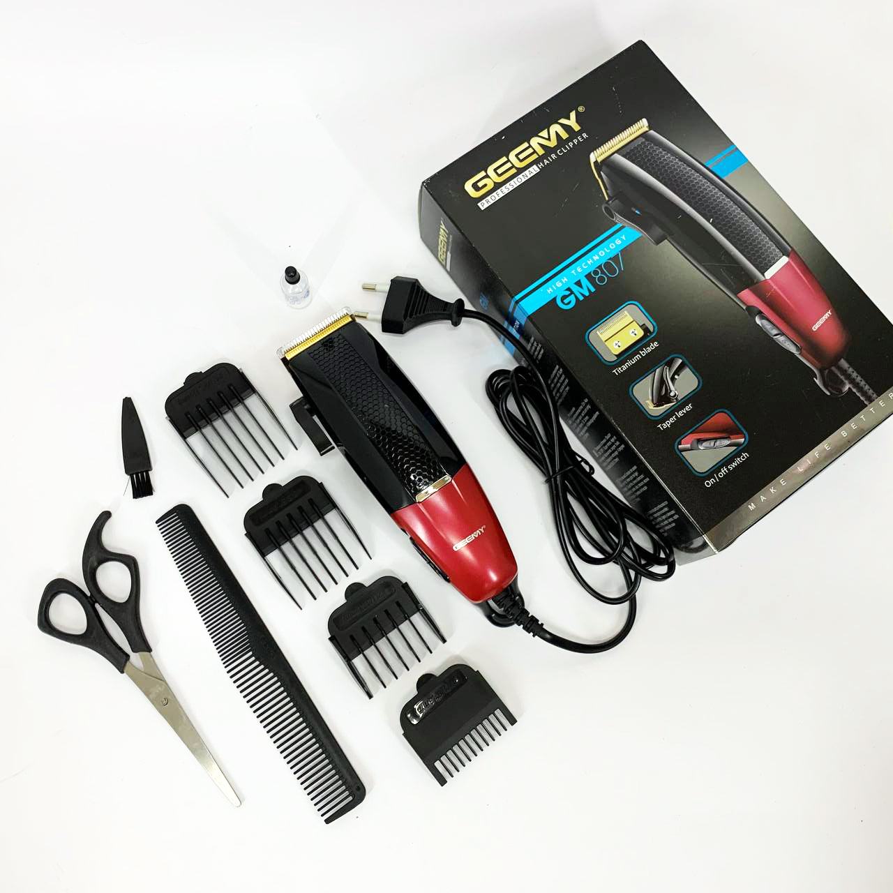 Машинка для стрижки волосся професійна Gemei GM-807, Стильна машинка для стрижки та гоління Машинка для стрижки волосся професійна Gemei GM-807, Стильна машинка для стрижки та гоління