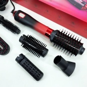 Фен-щітка стайлер VGR 8 в 1 V-488. Колір: червоний. Зображення №2