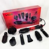Фен-щітка стайлер VGR 8 в 1 V-488. Колір: червоний. Зображення №3