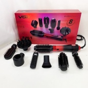 Фен-щітка стайлер VGR 8 в 1 V-488. Колір: червоний. Зображення №5