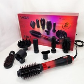 Фен-щітка стайлер VGR 8 в 1 V-488. Колір: червоний. Зображення №9