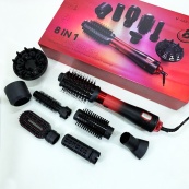 Фен-щітка стайлер VGR 8 в 1 V-488. Колір: червоний. Зображення №12