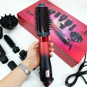 Фен-щітка стайлер VGR 8 в 1 V-488. Колір: червоний. Зображення №14