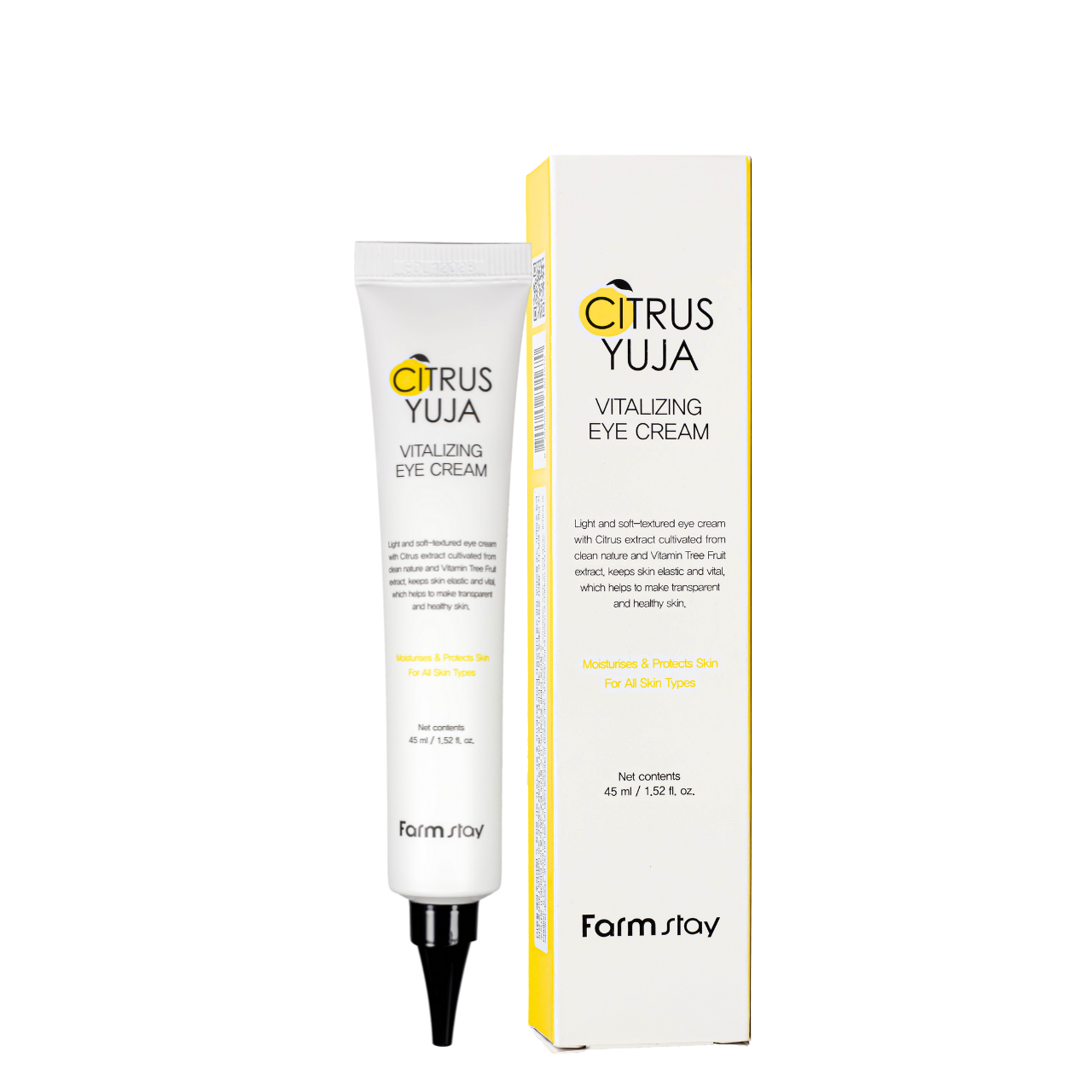 Зволожуючий крем для шкіри навколо очей FarmStay Citrus Yuja Vitalizing 45мл Зволожуючий крем для шкіри навколо очей FarmStay Citrus Yuja Vitalizing 45мл