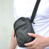 Якісна чоловіча сумка з натуральної шкіри, сумка месенджер, шкіряна барсетка, сумка через плече. Зображення №27