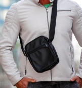 Якісна чоловіча сумка з натуральної шкіри, сумка месенджер, шкіряна барсетка, сумка через плече. Зображення №32