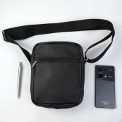 Якісна чоловіча сумка з натуральної шкіри, сумка месенджер, шкіряна барсетка, сумка через плече. Зображення №35