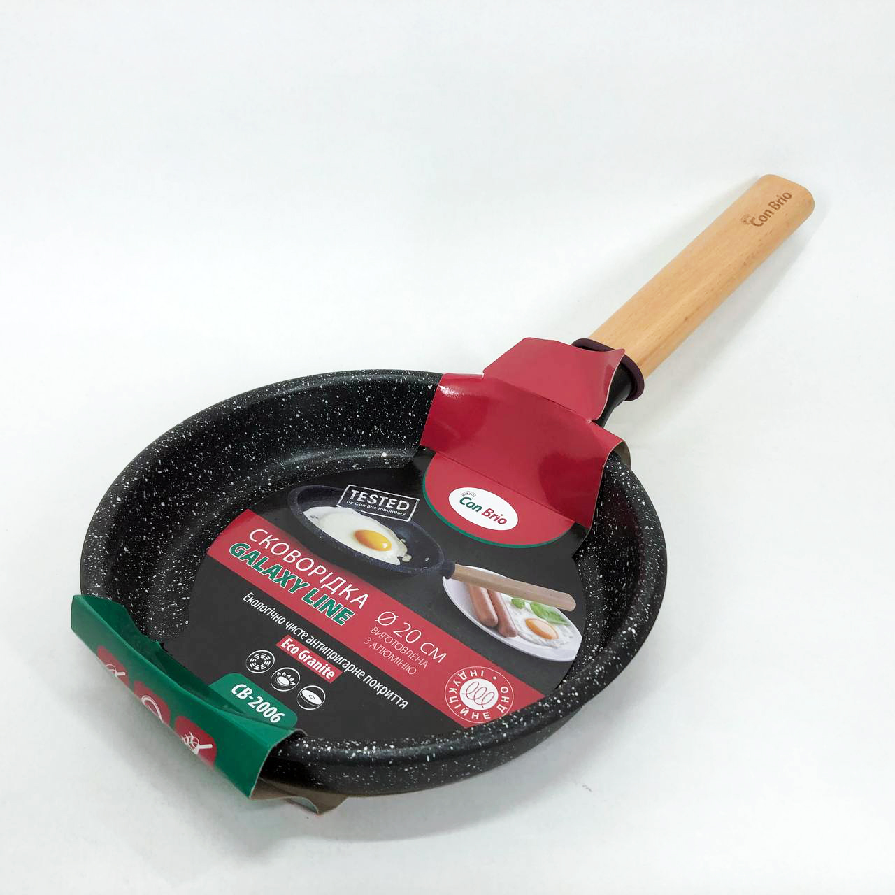Сковорода Con Brio Galaxy Line 20 см CB-2006, сковорода с индукционным дном, сковорода для жарки Сковорода Con Brio Galaxy Line 20 см CB-2006, сковорода с индукционным дном, сковорода для жарки