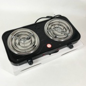 Плита электрическая Suntera DP-1915 2 кВт, электроплита 2 конфорки, плита двухкомфорочная. Цвет: черный. Изображение №2