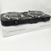 Плита электрическая Suntera DP-1915 2 кВт, электроплита 2 конфорки, плита двухкомфорочная. Цвет: черный. Изображение №3