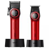 Набір VGR 2 в 1 V-001 V-977 RED, акумуляторна машинка для стрижки та триммер. Колір: червоний. Зображення №2