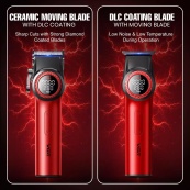 Набір VGR 2 в 1 V-001 V-977 RED, акумуляторна машинка для стрижки та триммер. Колір: червоний. Зображення №4