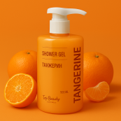 Гель для душу Top Beauty з ароматом "Мандарин", 500 мл. Изображение №4 Гель для душу Top Beauty з ароматом "Мандарин", 500 мл. Изображение №4