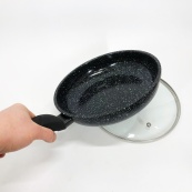 Сковорода UNIQUE UN-5114 22 см із кришкою граніт світлий багатошарове покриття. Зображення №10
