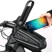 Велосумка F003/221G на кермо з відділенням під смартфон 23.5x10x14см. Зображення №2