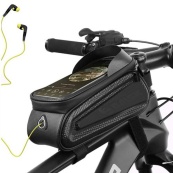 Велосумка F003/221G на кермо з відділенням під смартфон 23.5x10x14см. Зображення №4